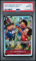 One Piece JP Ace & Sabo & Luffy 2025 OP13-007 PSA10