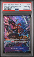 One Piece JP Eustass "Captain" Kid Alternate Art 2024 OP05-074 PSA10 